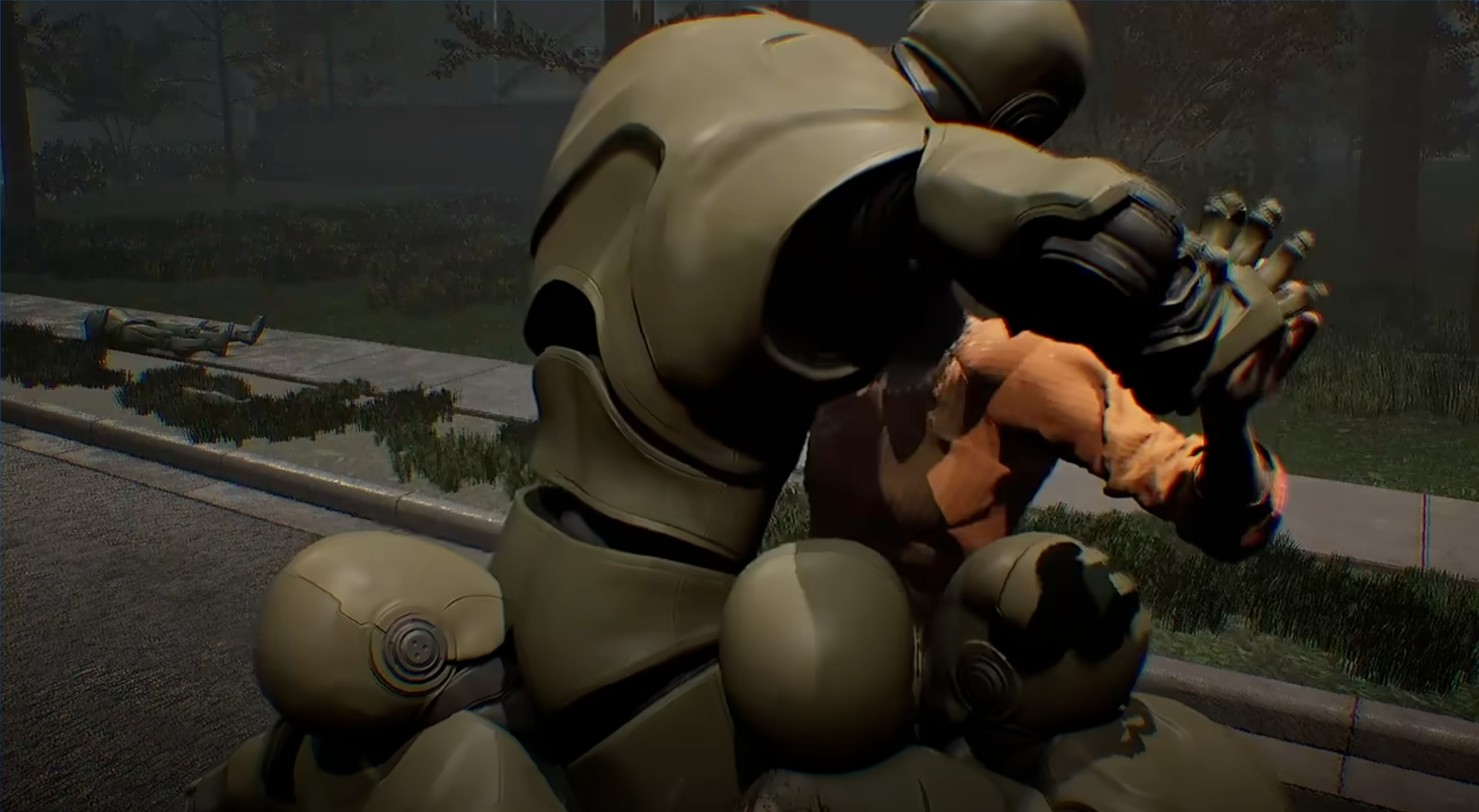 The robot dogs can't find us here